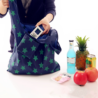 Sac fourre-tout personnalisé - Sac de courses réutilisable en polyester pliable carré, design tendance et portable