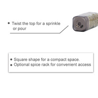 Offre Spéciale : Ensemble de 8 pots à épices minimalistes détachables avec support en bois et couvercles à clapet pour la cuisine