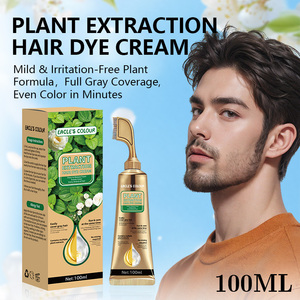 Shampoo <span class=keywords><strong>Colorante</strong></span> per <span class=keywords><strong>Barba</strong></span> Istantaneo da <span class=keywords><strong>Uomo</strong></span> 100ML con Applicatore a Pettine e Erbe per Colorazione Immediata e Permanente - Product Image 5