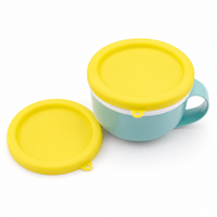 Couvercle en silicone souple de qualité alimentaire avec rebord sécurisé de 5,9 pouces, couvercle de remplacement rond compatible avec Dash My Mug