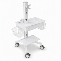 Chariot de détection d'arthrosclérose médicale avec support d'écran et panier pour hôpitaux et cliniques – Vente en gros OEM