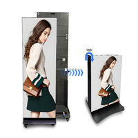 Écran d'affichage LED pliable P2 pour intérieur, affichage numérique sur pied pour salon professionnel, salle d'exposition, magasin de détail