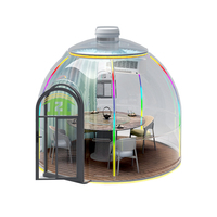 Tenda Dome Hotel Luar Ruangan Modern Tahan Air Empat Musim Anti UV, Rumah Gelembung Bergaya, Rumah Prefab PC yang Tahan Lama