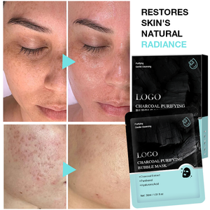 Mascarilla Burbuja Purificante de Carbón Vegetal con Fórmula de Pantenol y Ácido Hialurónico Personalizable de Marca Privada OEM ODM, Cuidado de Poros, Hidrata la Piel - Product Image 3