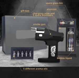 Meilleur cadeau Mini Flavour Blaster <span class=keywords><strong>Générateur</strong></span> <span class=keywords><strong>de</strong></span> <span class=keywords><strong>fumée</strong></span> <span class=keywords><strong>froide</strong></span> en métal Infuseur <span class=keywords><strong>de</strong></span> saveur Flavour Blaster Pistolet à bulles électronique Fête Nourriture Contact - Product Image 4