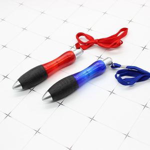Stylo bille rétractable court et robuste avec cordon, logo personnalisé, stylo promotionnel multifonctionnel - Product Image 3