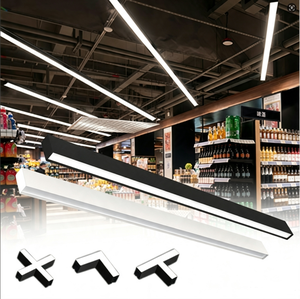 Éclairage linéaire LED sans soudure connectable 4ft 8ft 130lm/W IP20 en aluminium avec interrupteur DIP CCT réglable pour entrepôt industriel et commercial - Product Image 3