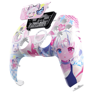 Carcasa Frontal de Repuesto MeWoow Rosa con Diseño de Personaje de Anime para el Control de PS5 con Cubierta para el Panel Táctil - Product Image 2
