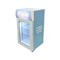 Congélateur commercial Meisda SD50B de haute qualité avec porte vitrée, éclairage LED intérieur et refroidissement direct pour mini-supermarché