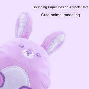 Adorable jouet pour chat de la série des petits animaux de dessin animé contient de l'herbe à chat et du <span class=keywords><strong>papier</strong></span> <span class=keywords><strong>bruissant</strong></span> pour l'auto-jeu - Product Image 4