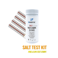Kit de test de l'eau salée Vansful avec résultats rapides pour piscine, spa et bain - 20 bandelettes
