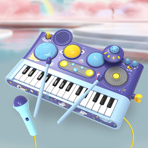 Clavier électronique et batterie 3 en 1, jouet musical, microphone, clavier de piano en plastique pour enfants - Product Image 3