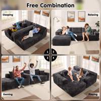 Direkter Rohstoff Wasch bar L-förmig Schnitt Schwarz Plüsch Cord Wohnzimmer Couch Sofa Sets Von Materialien zu Produkten