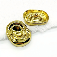 Boutons métalliques personnalisés JINYU, tige dorée, logo fantaisie pour vêtements, sans nickel, écologiques, mode toutes saisons