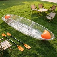 Kayak transparent en PC pour 3 personnes, canoë transparent pour les sports nautiques en plein air