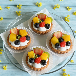 7cm Thin Plastic Eco-Friendly Foam Pastry Tart Mold Mango Cream Raspberry Blueberry Strawberry Mixed Fruit Tart Dessert Props - Product Image 5