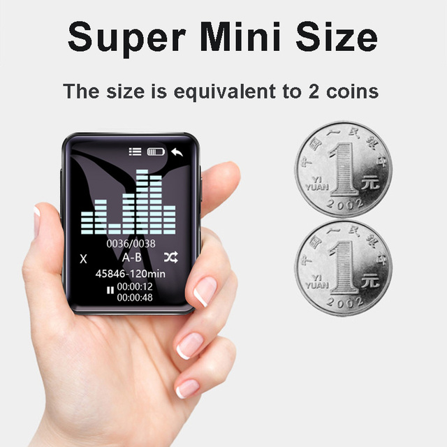 Aomago USB Fast Charging MP4 Player Hifi BT Media Mp3 Music Player with Built-in Lithium Battery