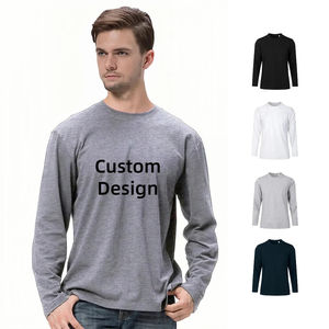 Camisetas Personalizadas para Hombre 100% Algodón, Cuello Redondo, Manga Larga, Diseño Transpirable Antiarrugas de Alta Calidad - Product Image 3