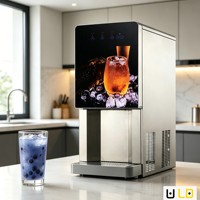 Machine à eau glacée portable en acier inoxydable avec affichage numérique, 5L, 220V, pour bureau et salle de pause