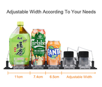 Diviseur de tablette réglable, pousseur de canettes de soda, organisateur de boissons automatique pour réfrigérateur, pousseur pour supermarché