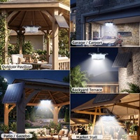Lampe suspendue à LED solaire avec détecteur de mouvement et télécommande, étanche IP65, pour abris de jardin, granges, cours et camping