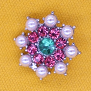 Cá Nhân Hoá Tùy Chỉnh Thời Trang Hợp Kim Kim Loại Tinh Thể Ngọc Trai Bông Tuyết Snap Nút Giày Khóa Quyến Rũ Và Mặt Dây Chuyền - Product Image 6