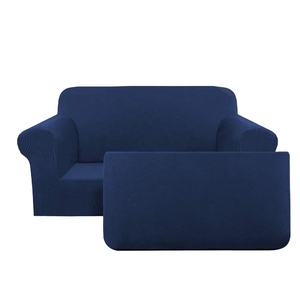 Funda de <span class=keywords><strong>sofá</strong></span> elástica de 2 piezas, cubierta de <span class=keywords><strong>sofá</strong></span> de 2 plazas, suave, lavable, para muebles - Product Image 1