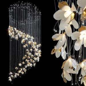 Décoration LED éclairage personnalisé hall d'hôtel Escalier design de luxe intérieur lustre personnalisé - Product Image 5