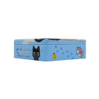 Boîte de rangement en fer blanc épaissi de forme carrée, de qualité alimentaire, avec motif de dessin animé personnalisé, gaufrage, recyclable, taille personnalisée, pour bonbons et friandises