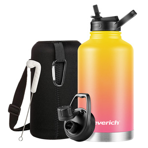 128Oz Một Gallon 2 Nắp Rơm Và Vòi Bị Rò Rỉ Bằng Chứng Chân Không Cách Nhiệt Thép Không Gỉ Nóng Lạnh Đôi Tường Đơn Giản Growler - Product Image 1