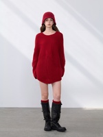 Pull-over en cachemire pur à 100 % pour femme, col rond, coupe oversize, lourd, chaud, doux, texturé, tricot spirale pour l'hiver