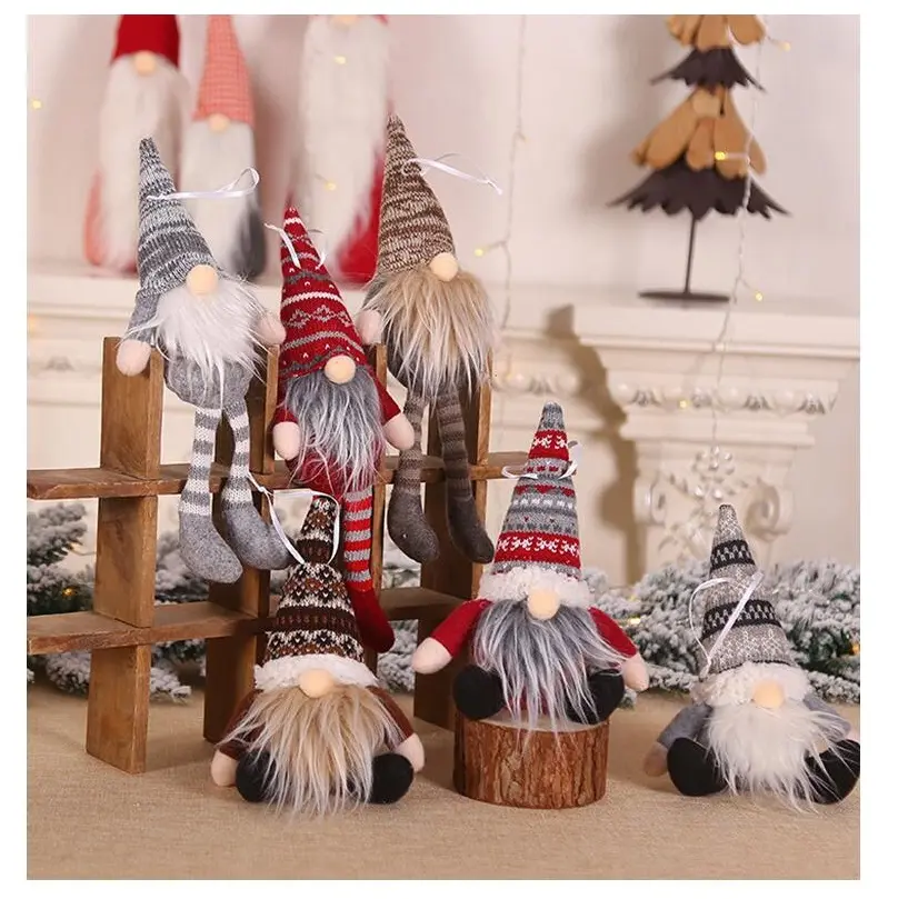 High and short leg Handmade Swedish Christmas Santa Tomte Gnome Plush Doll