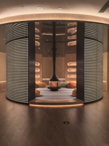 Chimenea Circular Central <span class=keywords><strong>de</strong></span> <span class=keywords><strong>Diseño</strong></span> Moderno para Vestíbulo Comercial, Decorativa, <span class=keywords><strong>de</strong></span> Interior, <span class=keywords><strong>de</strong></span> <span class=keywords><strong>Leña</strong></span> y Gas Natural, a Gran Escala, Personalizada, <span class=keywords><strong>de</strong></span> la Marca CRUISE - Product Image 5