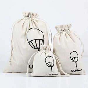 Custom Printed Logo Cotton <b>Drawstring</b> Gift <b>Bag</b> Recycle <b>Canvas</b> Pouch <b>Bag</b> - Product Image 2