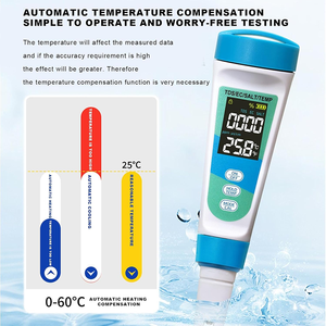 डिजिटल 4-इन-1 वाटर परीक्षक पूल और एक्वेरियम लवणता मीटर, मीठे पानी के लिए टीड/सेक डिटेक्टर - Product Image 4