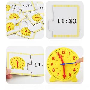 Orologio digitale multifunzione educativo Montessori giocattolo legno tempo di allineamento aiuto didattico per la prima <span class=keywords><strong>infanzia</strong></span> dei bambini - Product Image 3