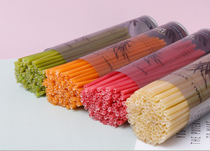 Pailles jetables en pâte de riz et de blé, naturelles, saines, pour café et boissons froides, biodégradables - Product Image 2