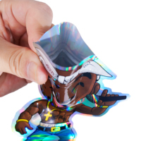 Sacs en Mylar Holographiques Personnalisés en Gros, Forme Irrégulière, Découpés sur Mesure, Anti-Odeur, pour Bonbons et Snacks, avec Personnages de Dessins Animés Imprimés