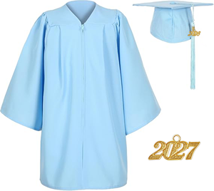 Ensemble de toge et toque de graduation personnalisés <span class=keywords><strong>pour</strong></span> bébés filles, avec pompon, <span class=keywords><strong>pour</strong></span> fête 2026, haute qualité, mode, 100% polyester - Product Image 2