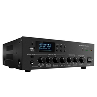Amplificateur de sonorisation PA 60W 70V 100V 4-8 Ohm Bluetooth USB MP3 FM 3 entrées micro XLR 48V Phantom pour sonorisation publique, musique d'ambiance, écoles et églises