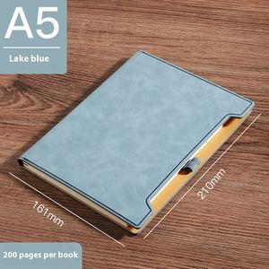 Customizable Logo 2025 New Model A5 Notebook Set Thickened B5 Business <b>Journal</b> Leather Hardcover Simple Office Diary for Office - Product Image 1