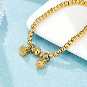 Minimalist Jewelry Stainless Steel <b>Gold</b> Geometric Charm Chains <b>Bracelets</b> - Product Image 5