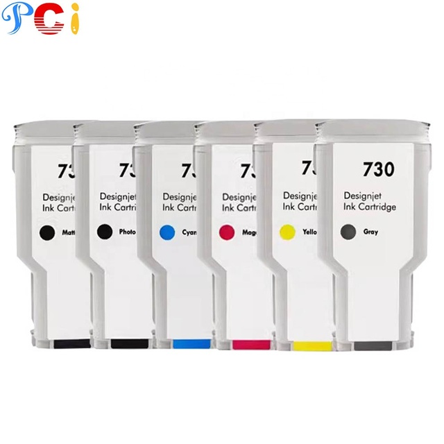 PCI Compatible HP 730 Remanufactured AA+ Grade Dye for 300ML Inkjet Cartridge for DesignJet T1600/T1700/T2600 18-Month Warranty