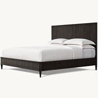 Lit en chêne blanc de style américain moderne personnalisé Rhoohill, lit de qualité supérieure pour l'intérieur, lit queen size, lit king size en bois massif