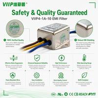 Filtre de puissance EMC haute performance VIIP VIP4-1A-10 10A à fils 115/250VAC à faible fuite pour driver LED et dispositifs auxiliaires pour énergies nouvelles
