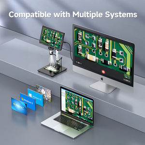 1080Pステレオデジタル顕微鏡 携帯電話修理用 DM12 トリコスコピーカメラ 10.1インチIPS液晶画面 12MP写真撮影 ABS製 - Product Image 2