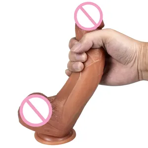 25CM 4.5CM Silicone Dildos Realistic Cock Vaginal Anal Penis Sex Toys For Woman Couples Gay Adult Sex Toy Online Wholesale%