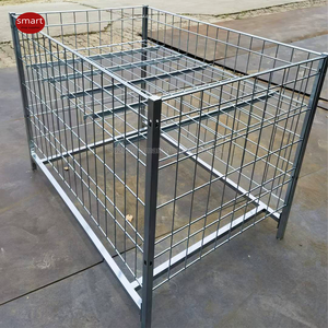 <span class=keywords><strong>Cage</strong></span> d'entrepôt pliable en métal léger, conteneur de stockage à billes - Product Image 5