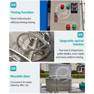 OCEAN SUS 304 Mezclador de vapor horizontal Equipo de mezcla de especias 30l 50l Báscula de laboratorio Licuadora de cinta para polvo - Product Image 4