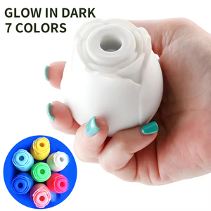 Vibrador de Clítoris con Forma de Rosa, Juguete Sexual para Mujeres, con Luz que Brilla en la Oscuridad, Estimulador de Pezones - Product Image 4